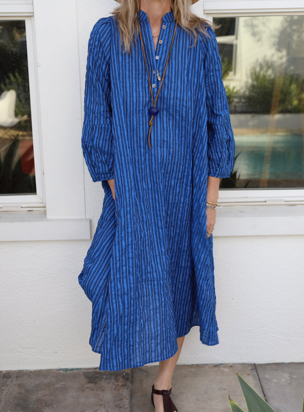 Atlin Dress - Majorelle Stripe