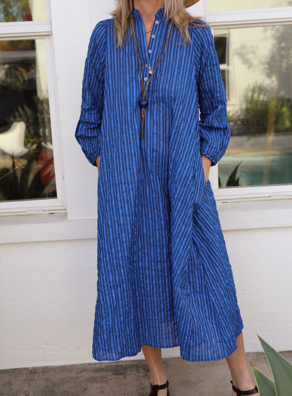 Atlin Dress - Majorelle Stripe