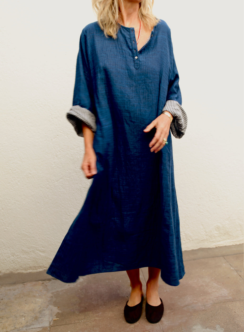 Bal Caftan - Blue Double Gauze