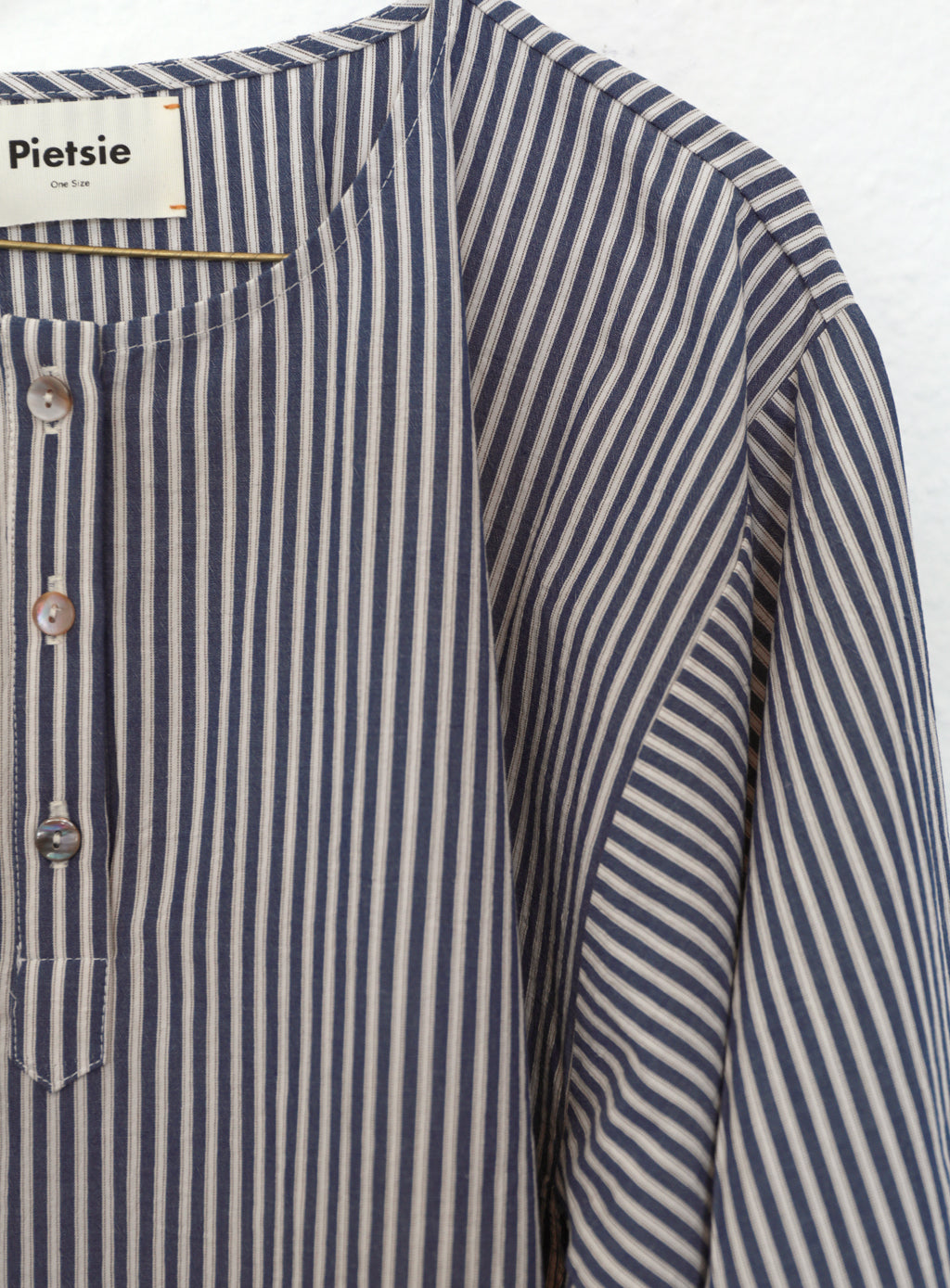 Bal Caftan - Blue Ticking Stripe - One Size