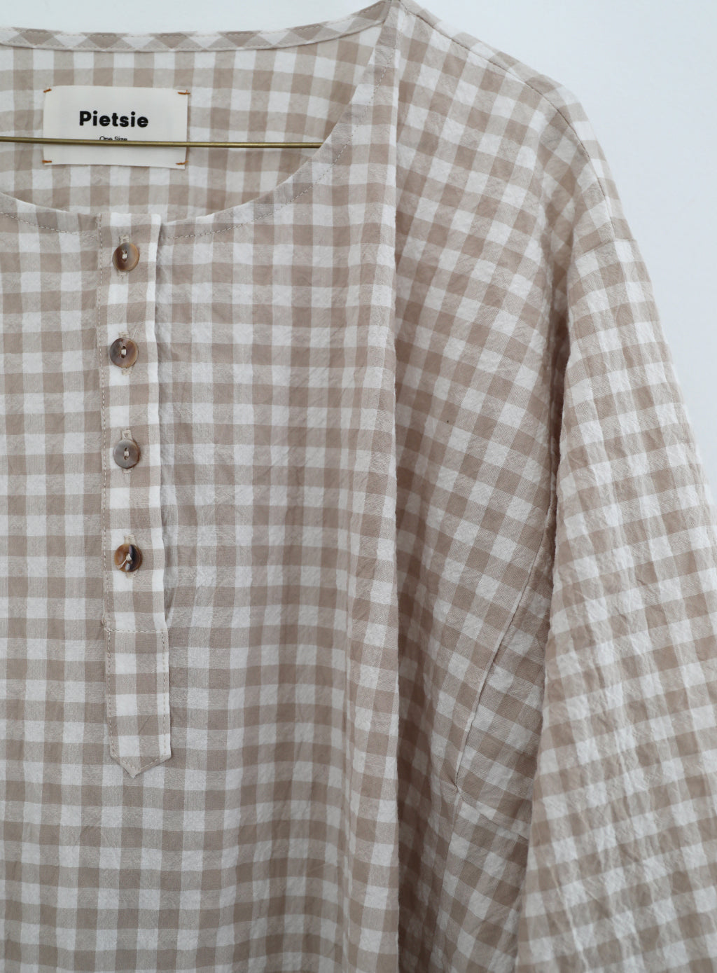 Bal Caftan - Oat Gingham