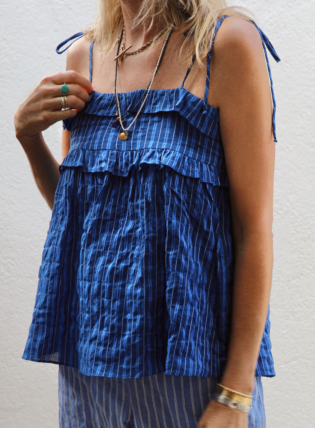 Chora Top - Majorelle Stripe