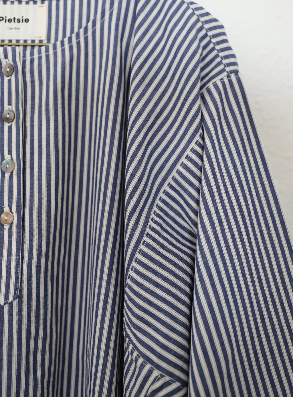 Corsica Top - Blue Ticking Stripe - One Size