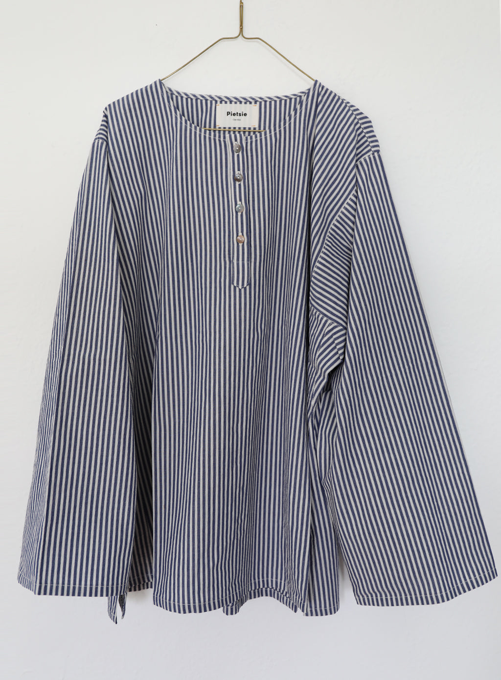 Corsica Top - Blue Ticking Stripe