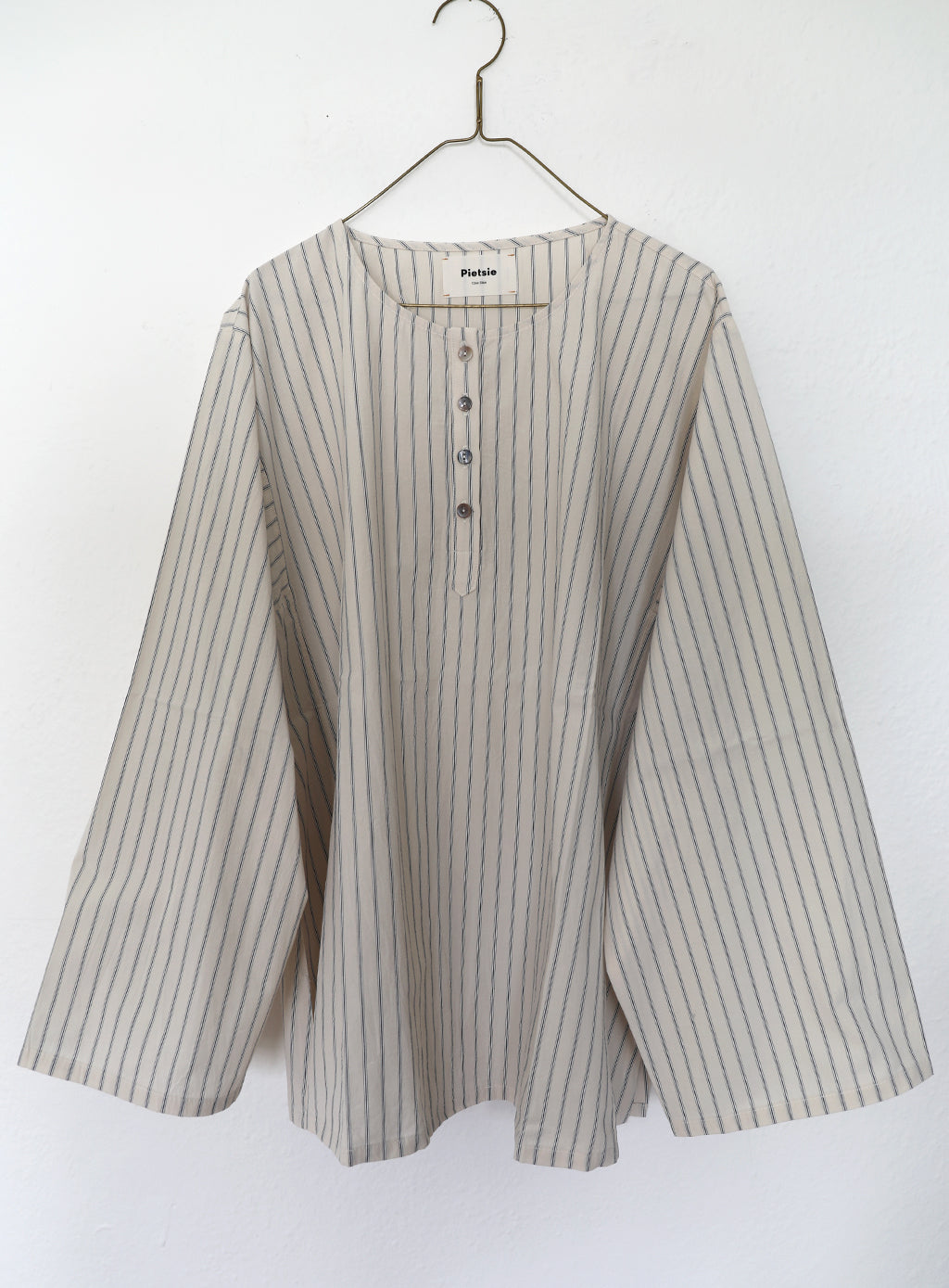 Corsica Top - Cream Ticking Stripe