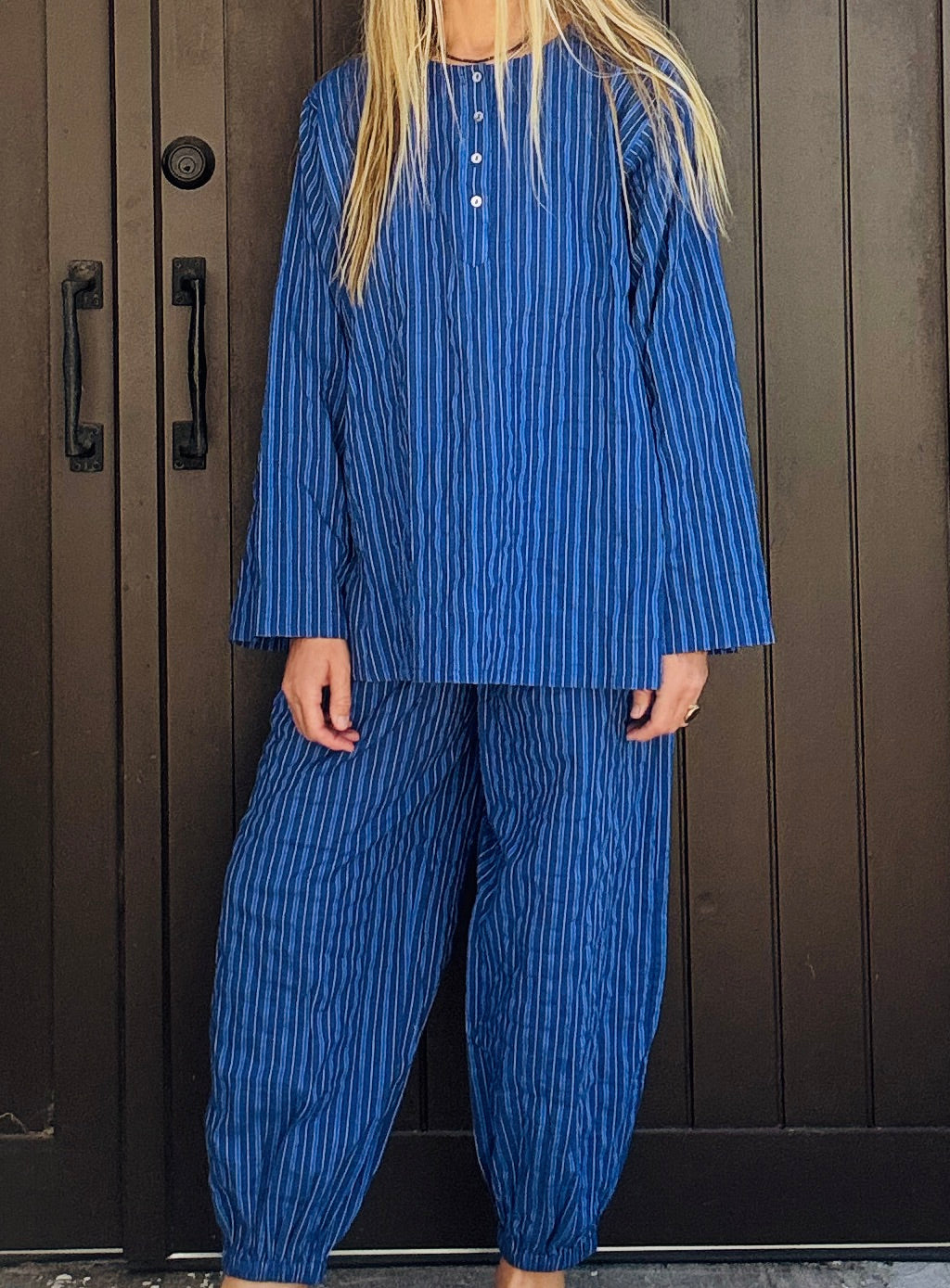 Corsica Top - Majorelle Stripe