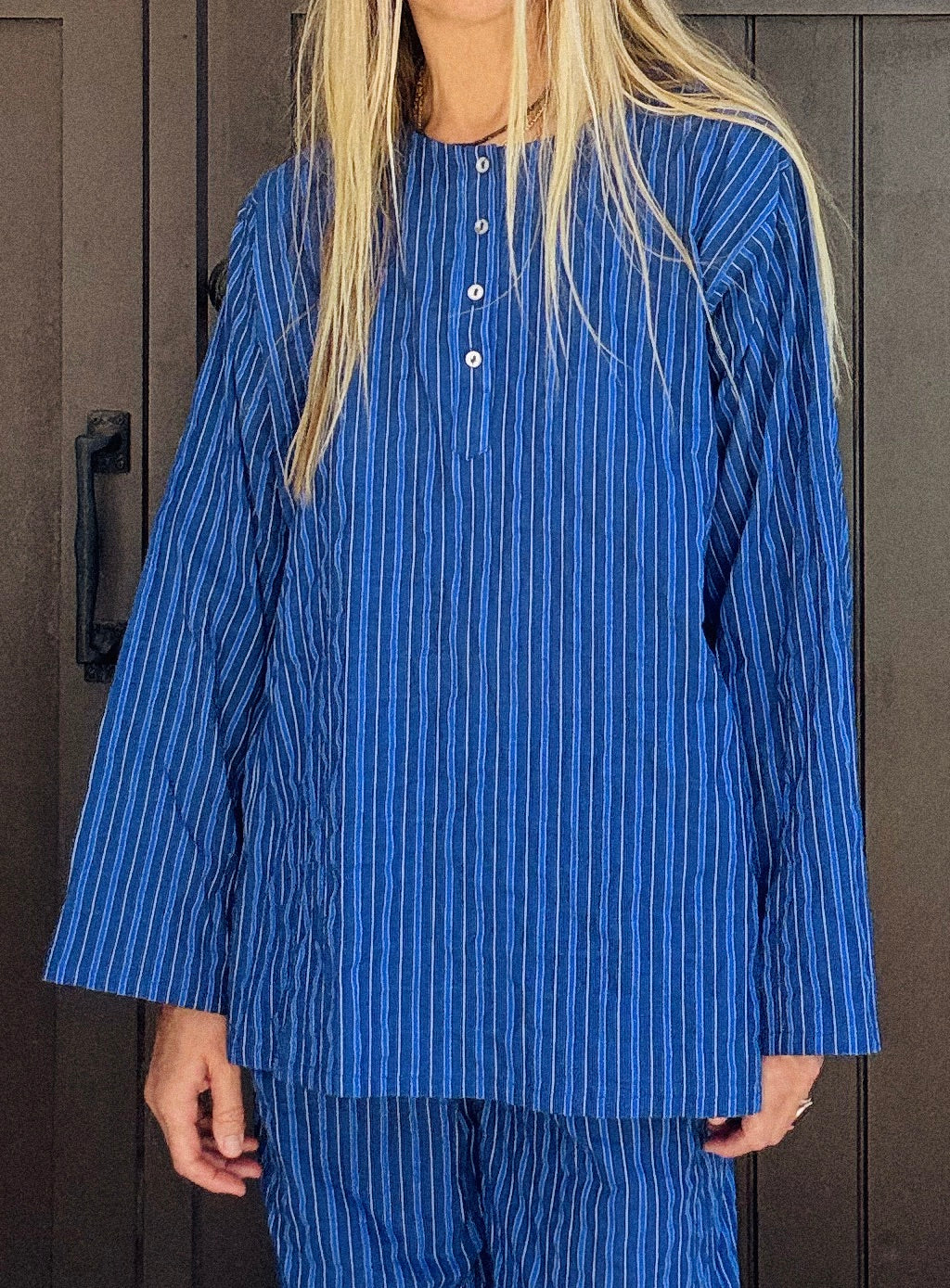 Corsica Top - Majorelle Stripe