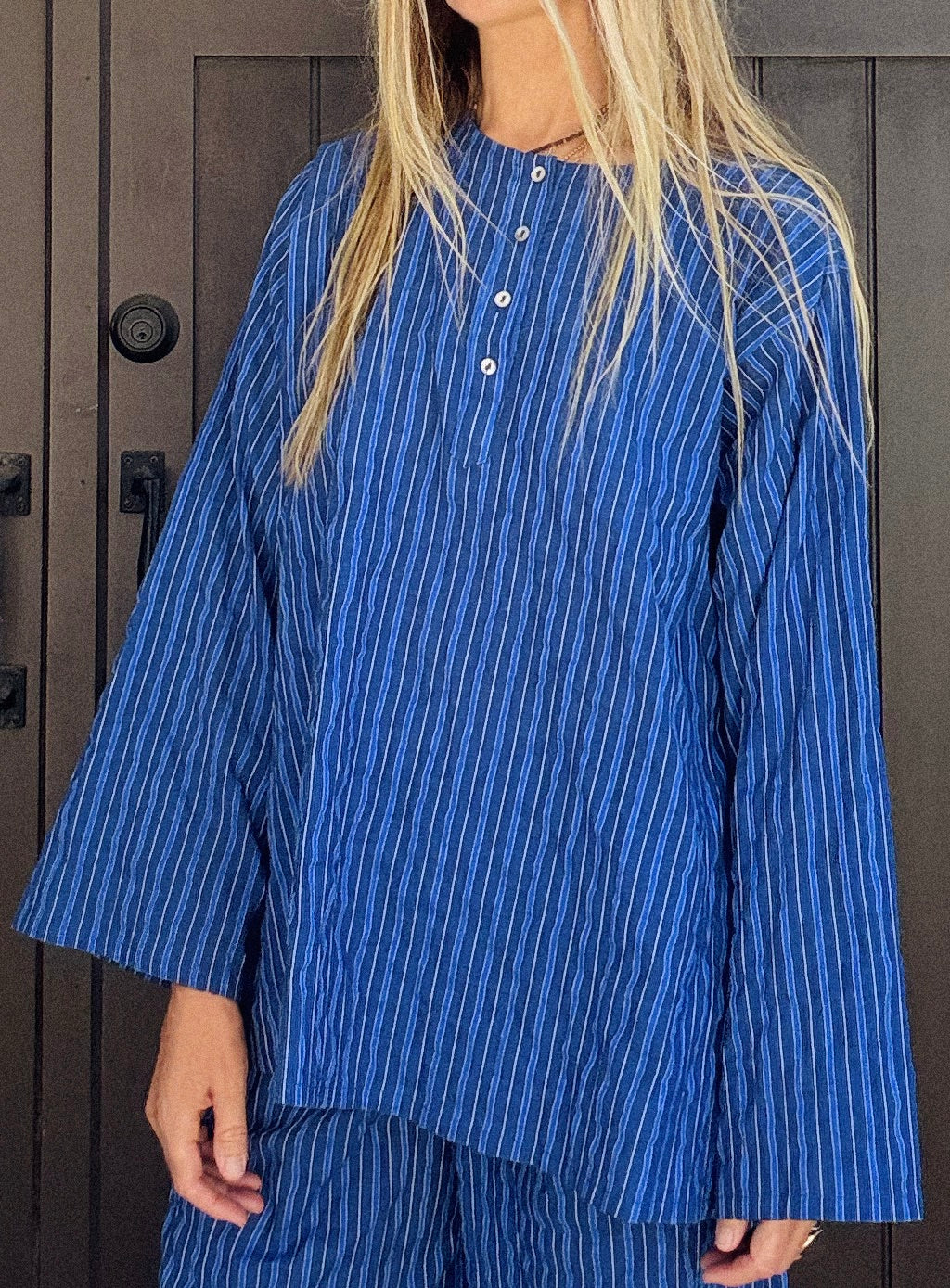 Corsica Top - Majorelle Stripe