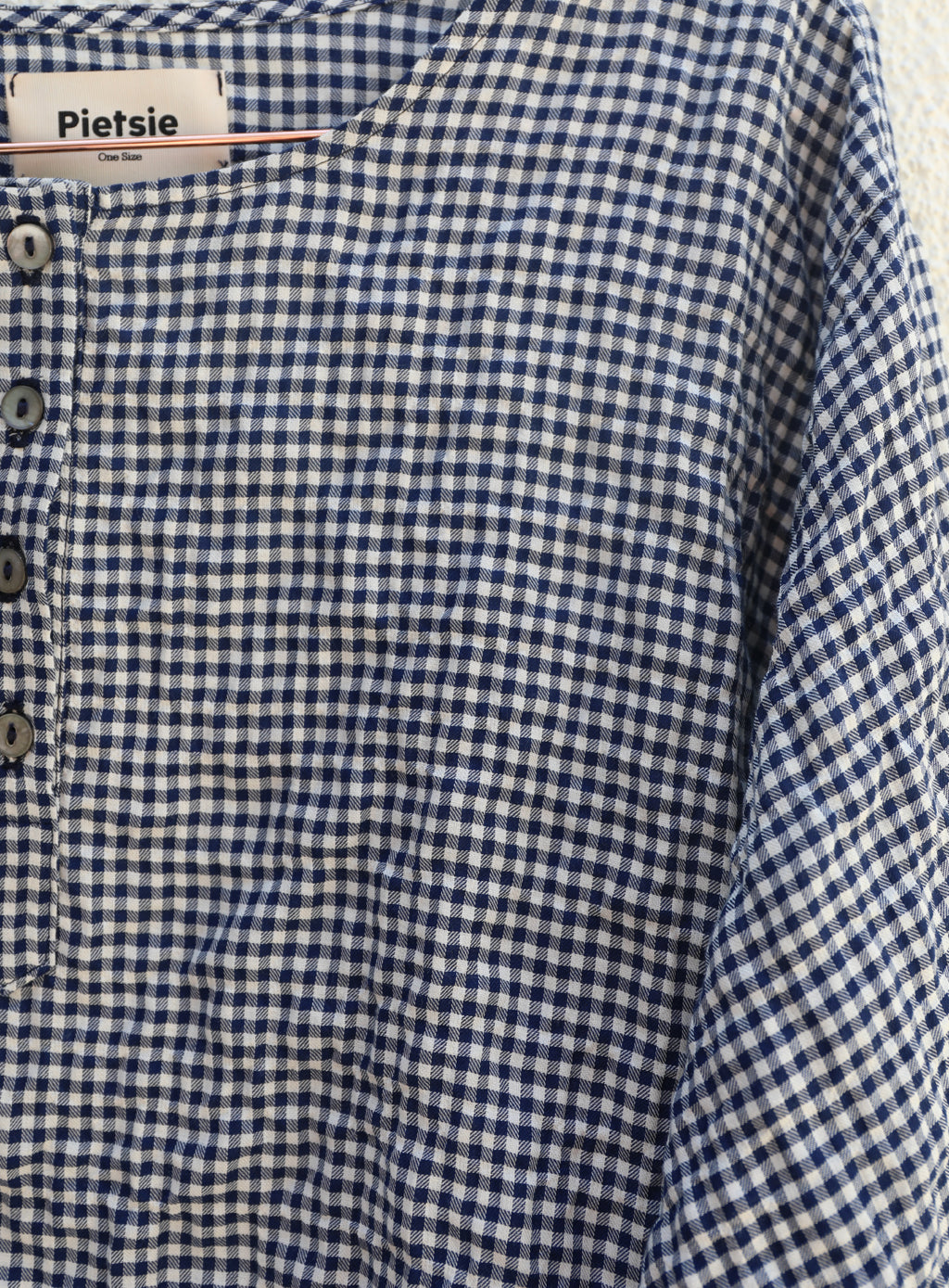 Corsica Top - Navy Check