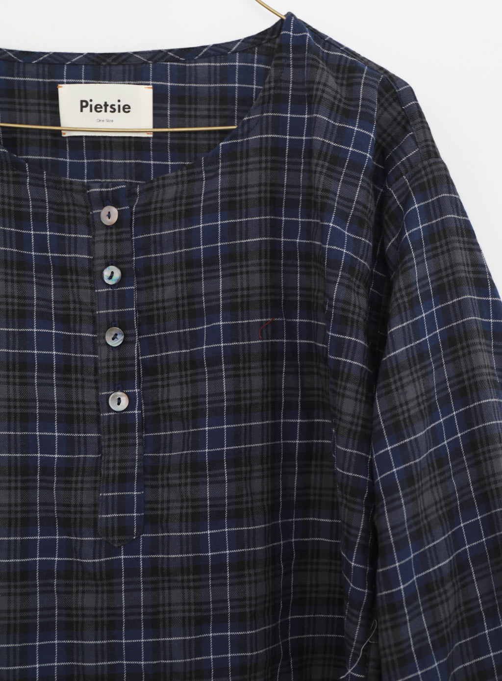 Corsica Top - Storm Plaid