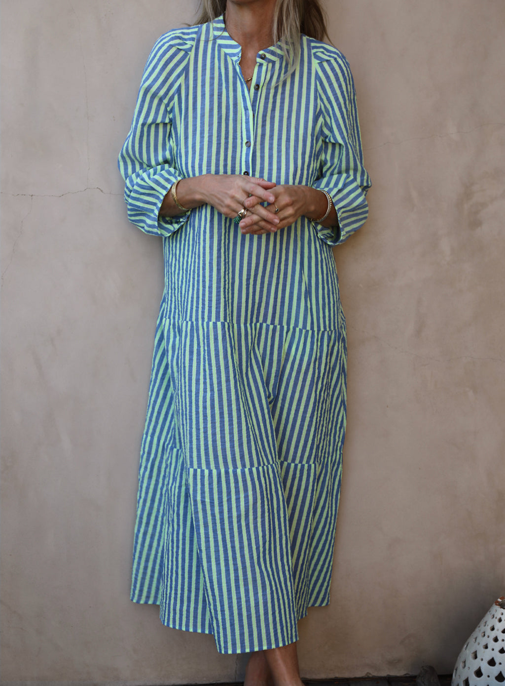 San Pancho Dress - Citrus Stripe