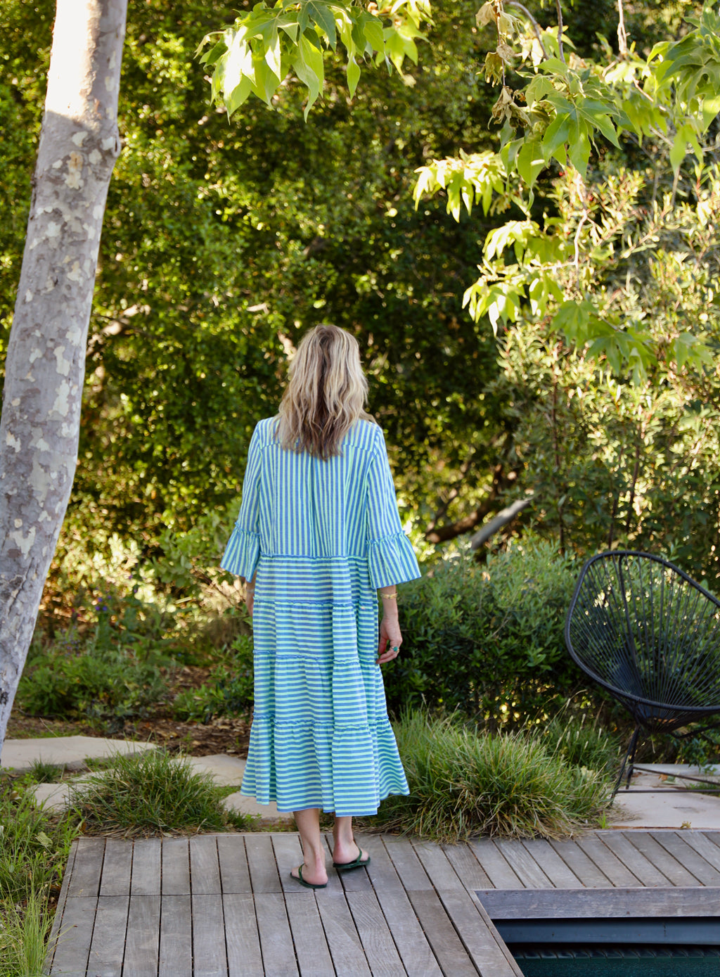 Dahlia Dress - Citrus Stripe