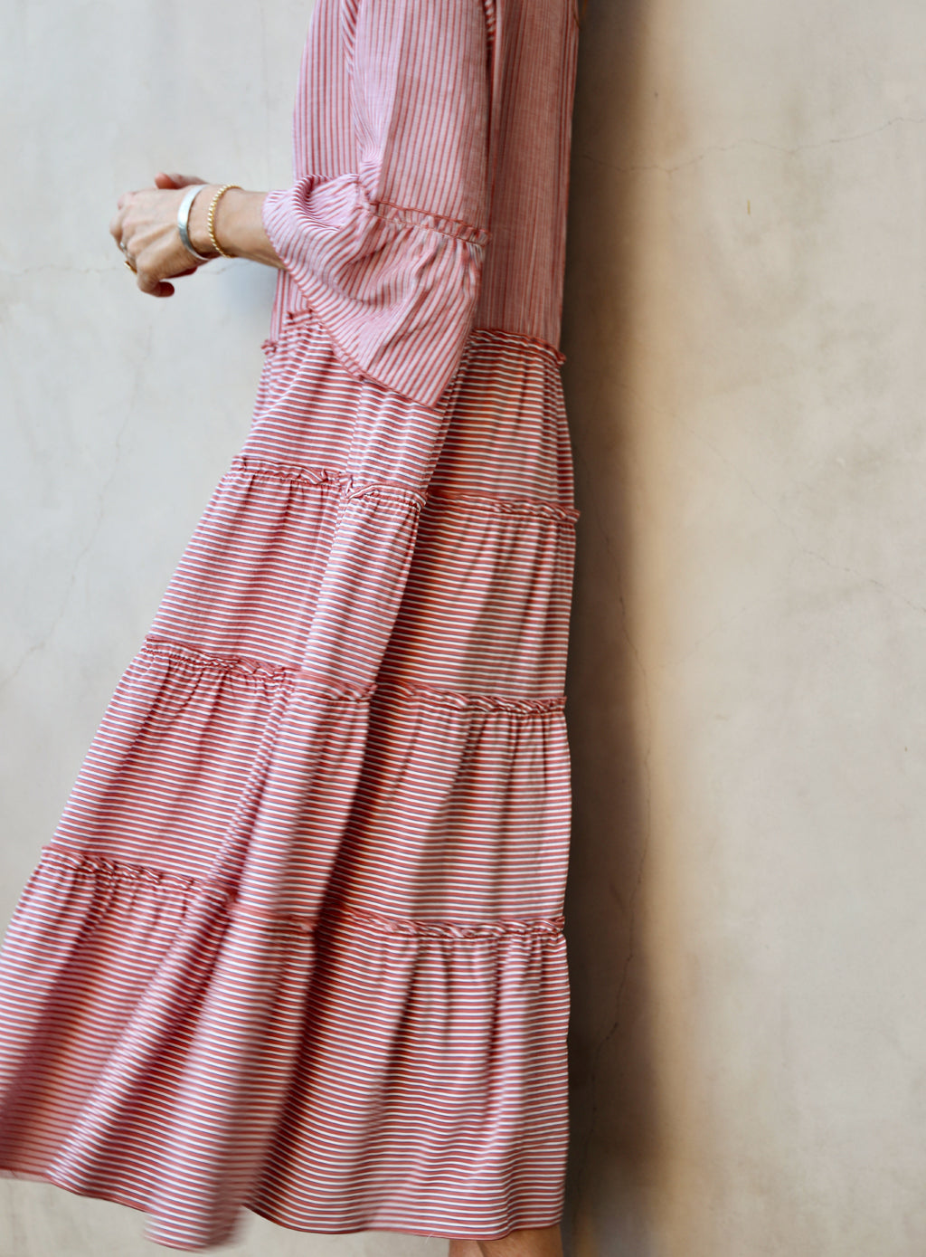 Dahlia Dress - Fez Stripe