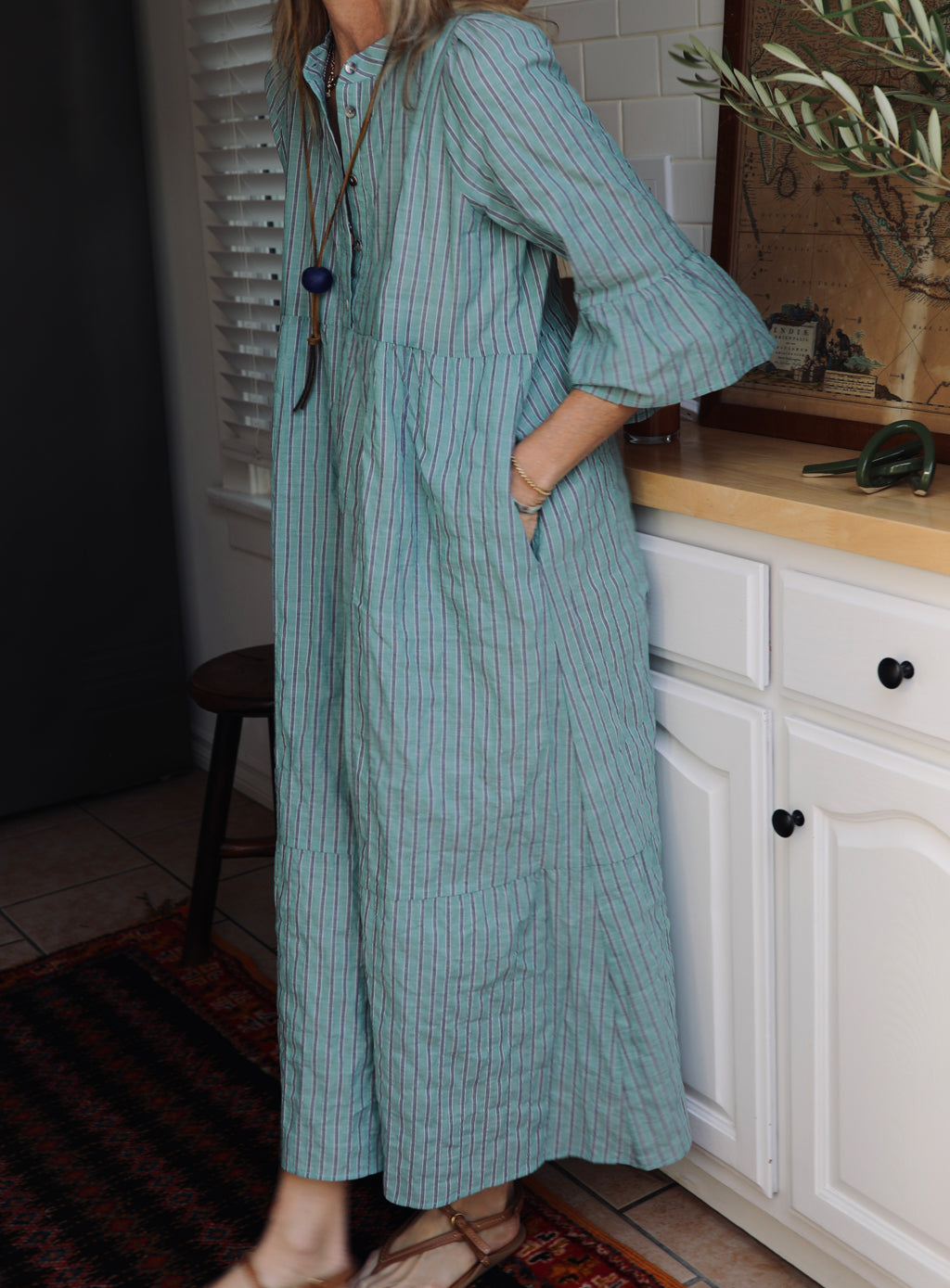 Dove Dress - Acacia Stripe