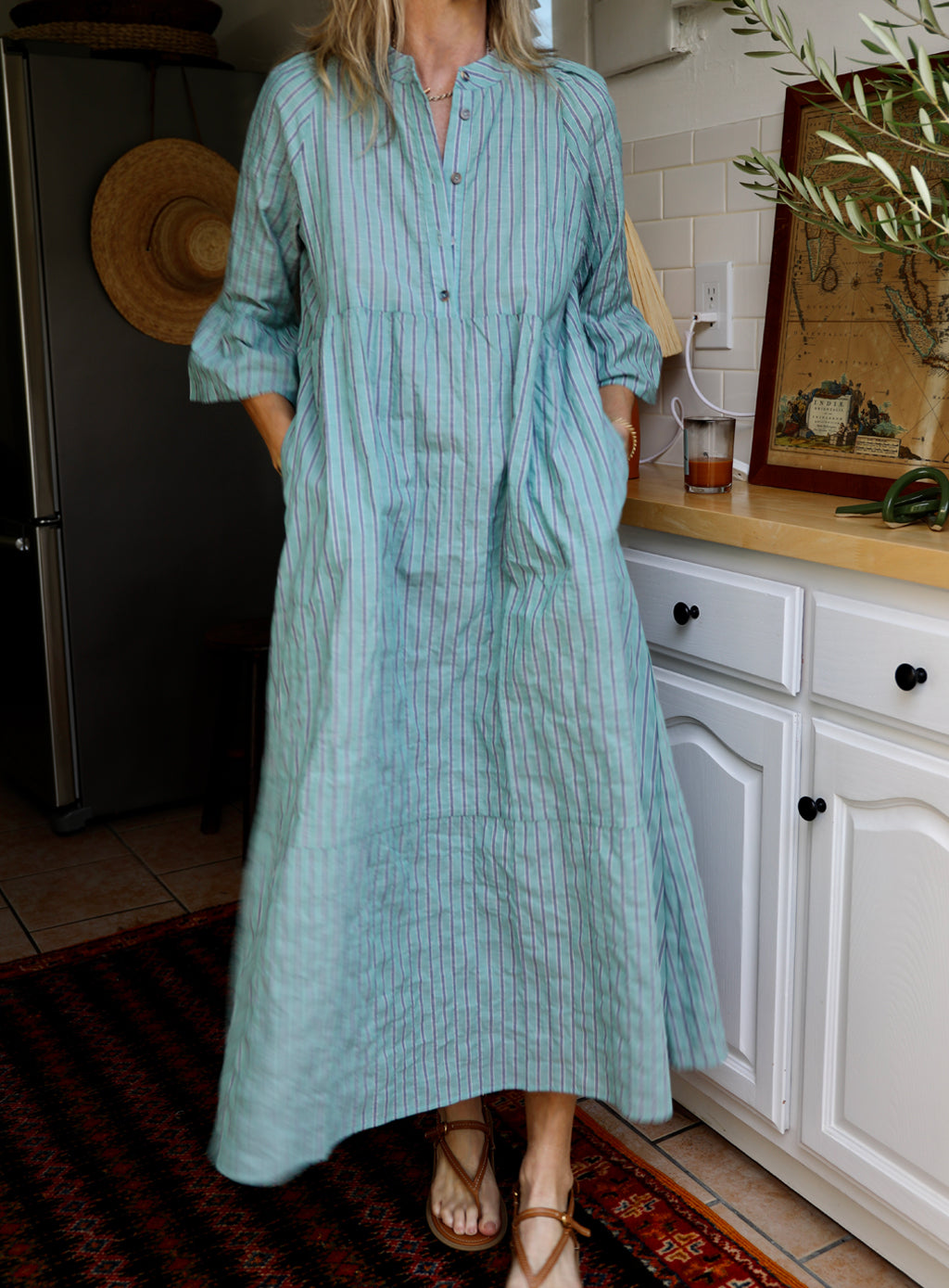 Dove Dress - Acacia Stripe