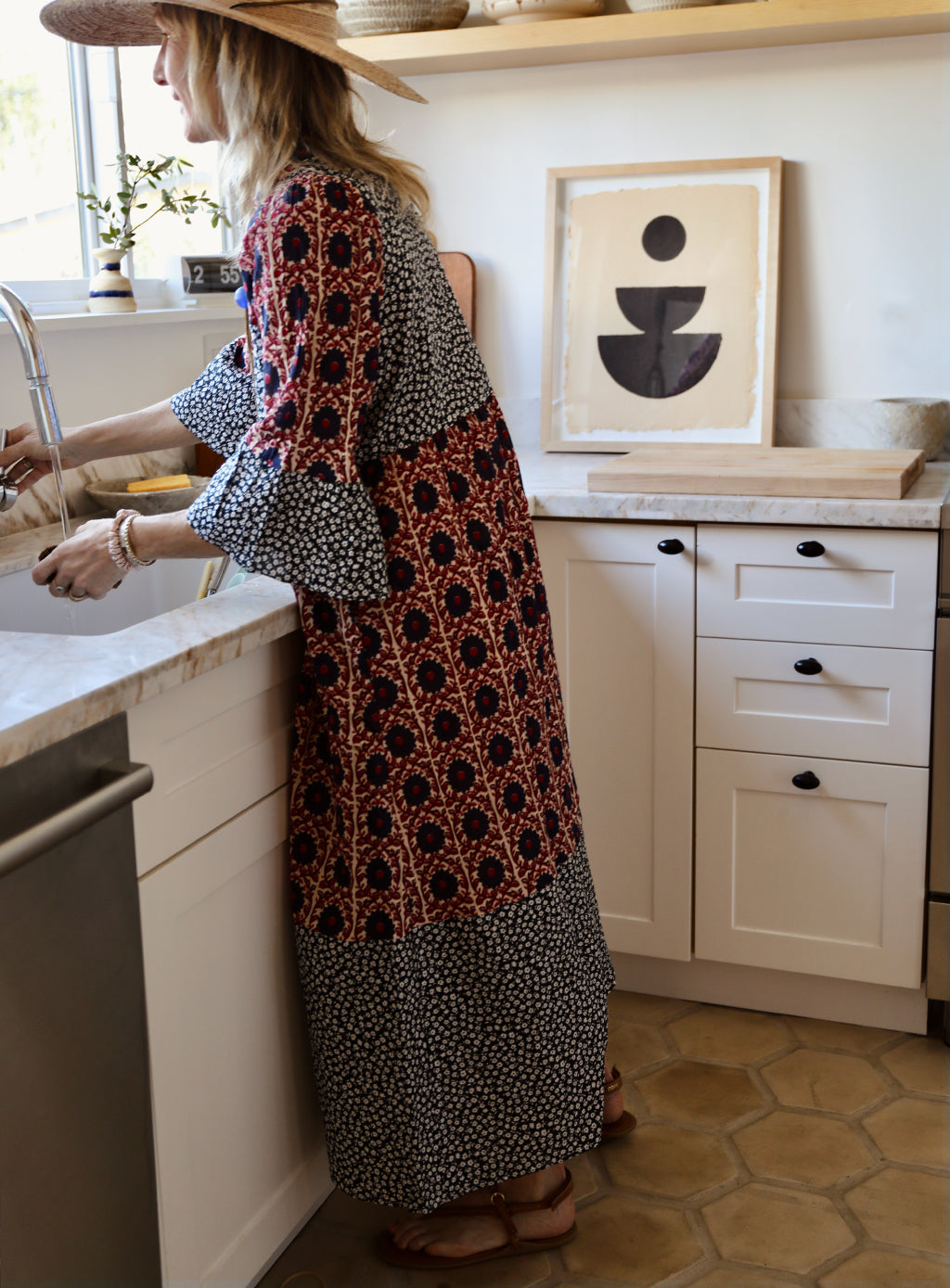 Dove Dress - Indigo Floral Mix