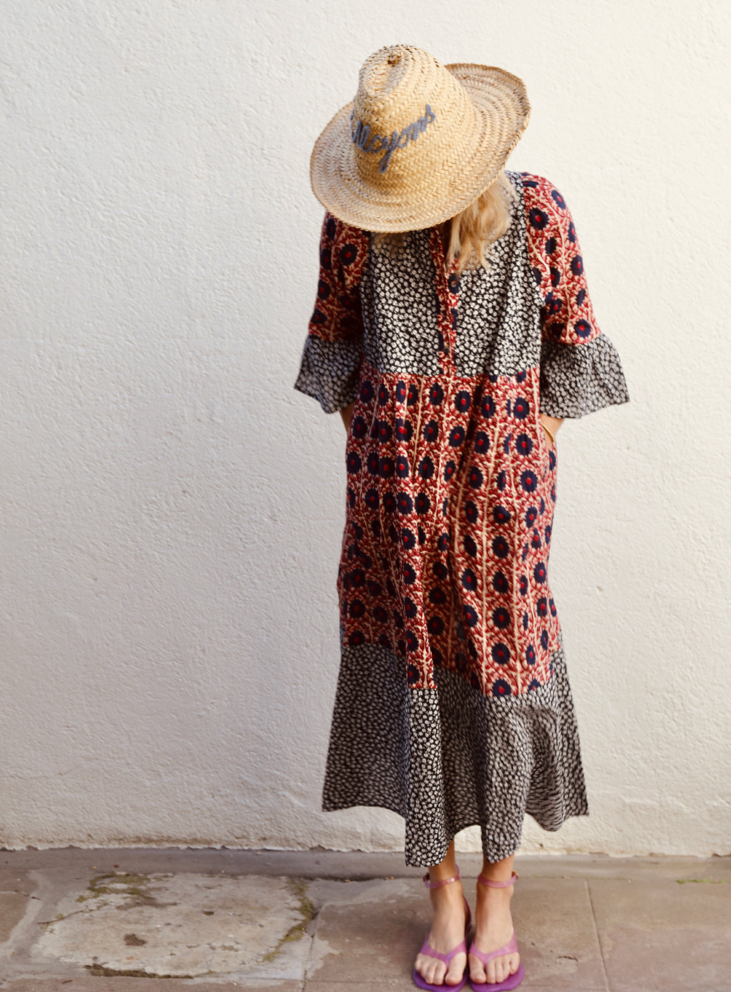 Dove Dress - Indigo Floral Mix