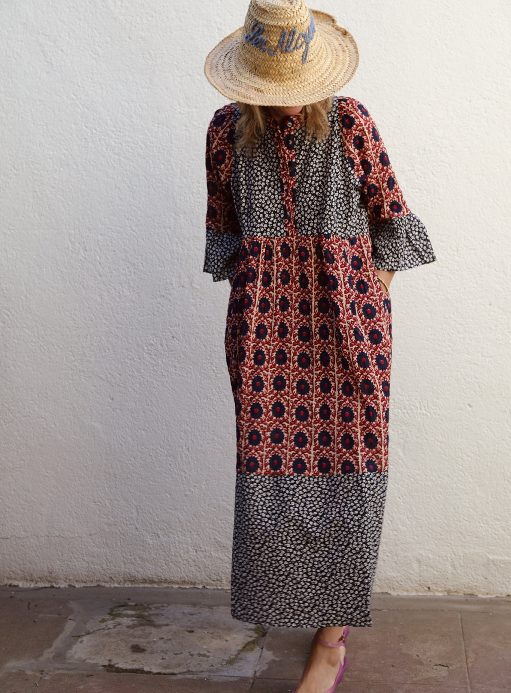 Dove Dress - Indigo Floral Mix