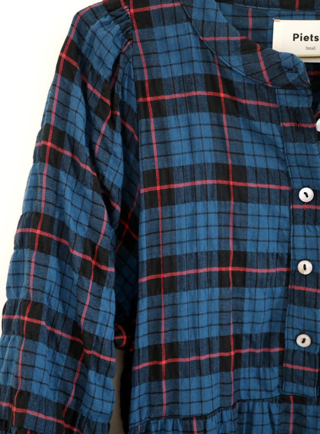 Dove Dress - Indigo Plaid