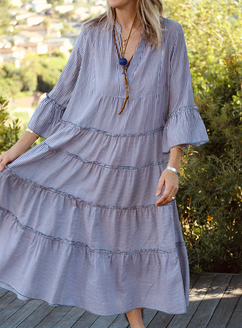 Dahlia Dress - Marrakech Stripe