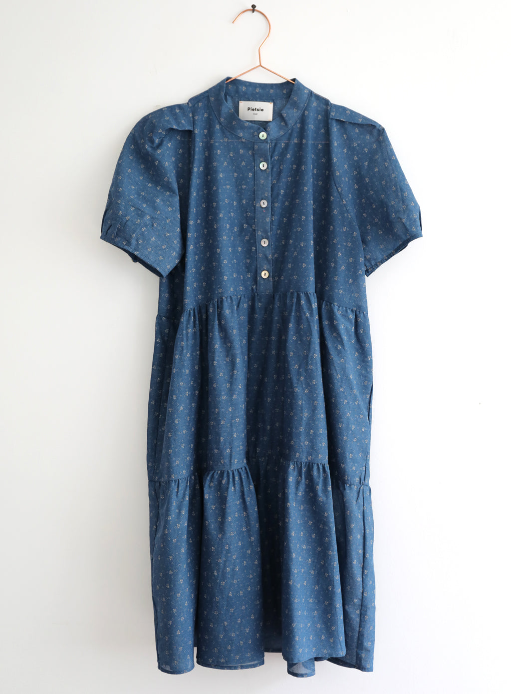 Oaxaca Dress - Indigo Calico