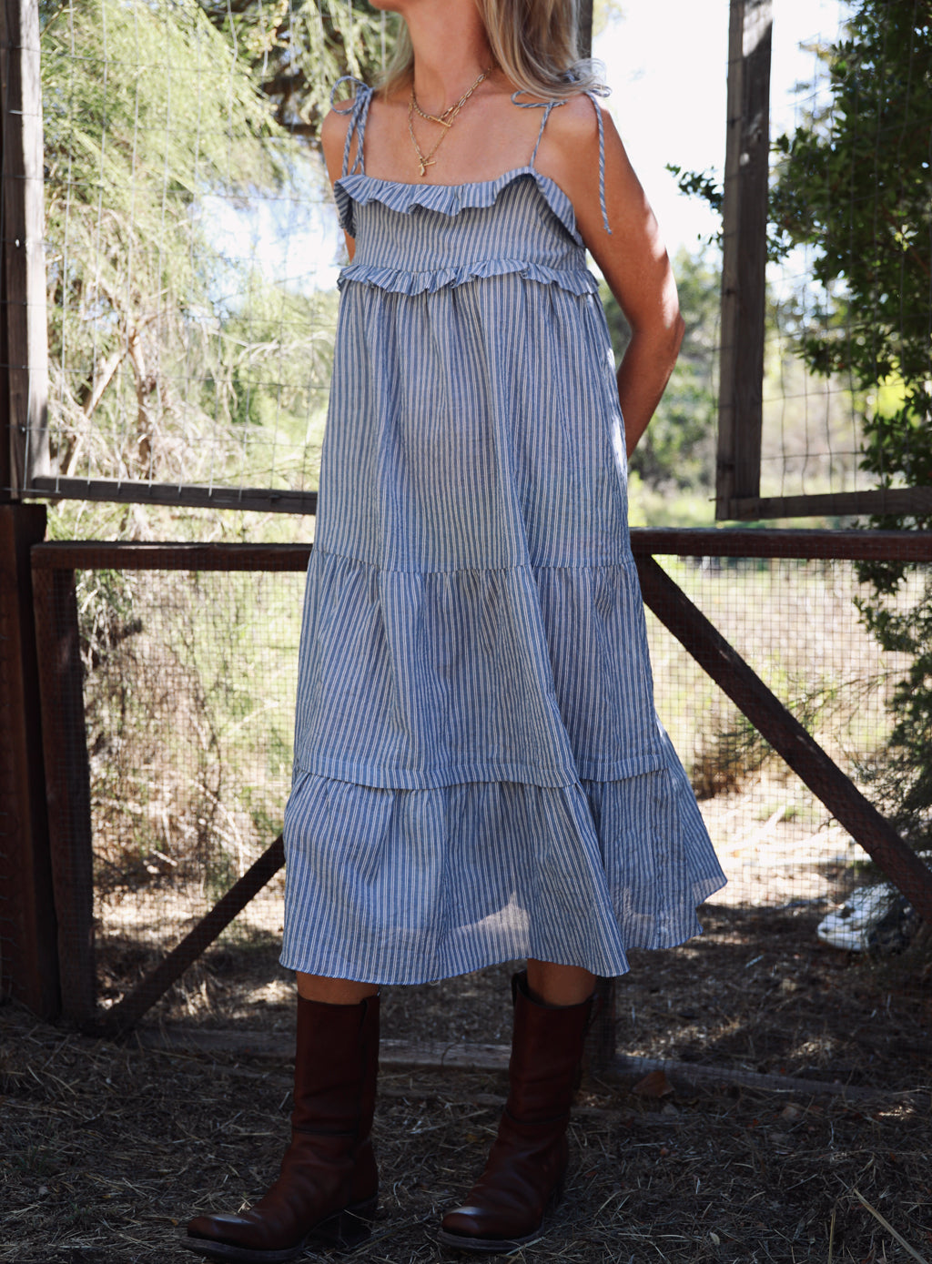 Patmos Dress - Blue &amp; White Stripe