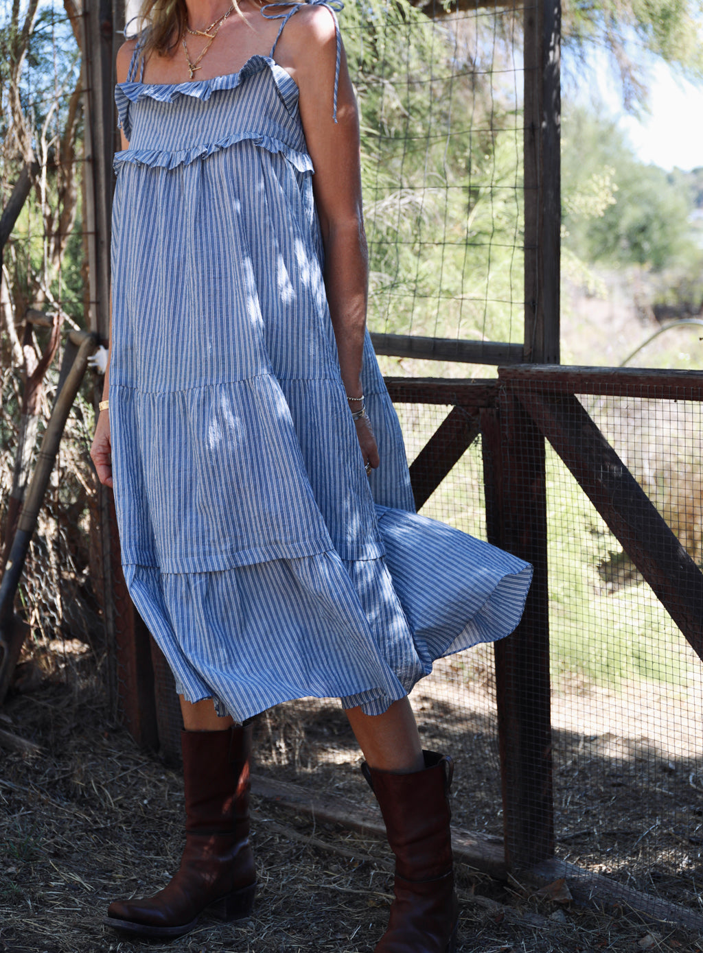 Patmos Dress - Blue & White Stripe