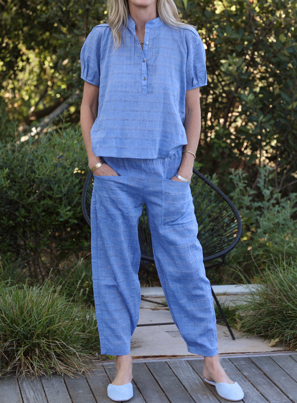 Paz Pant - Ocean Gauze