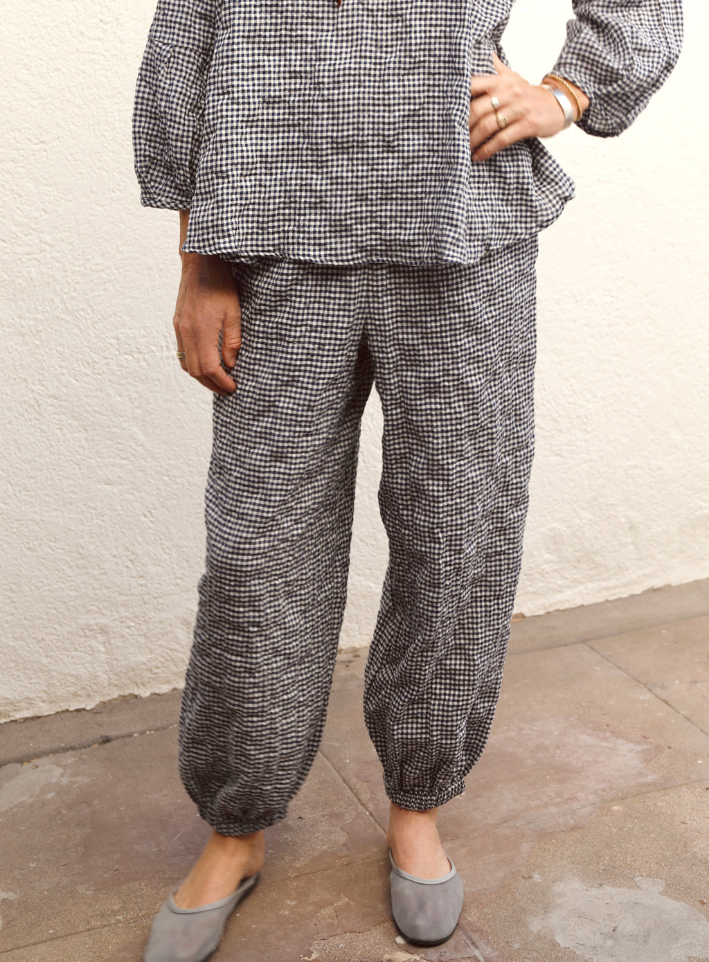 Playa Pant - Navy Check