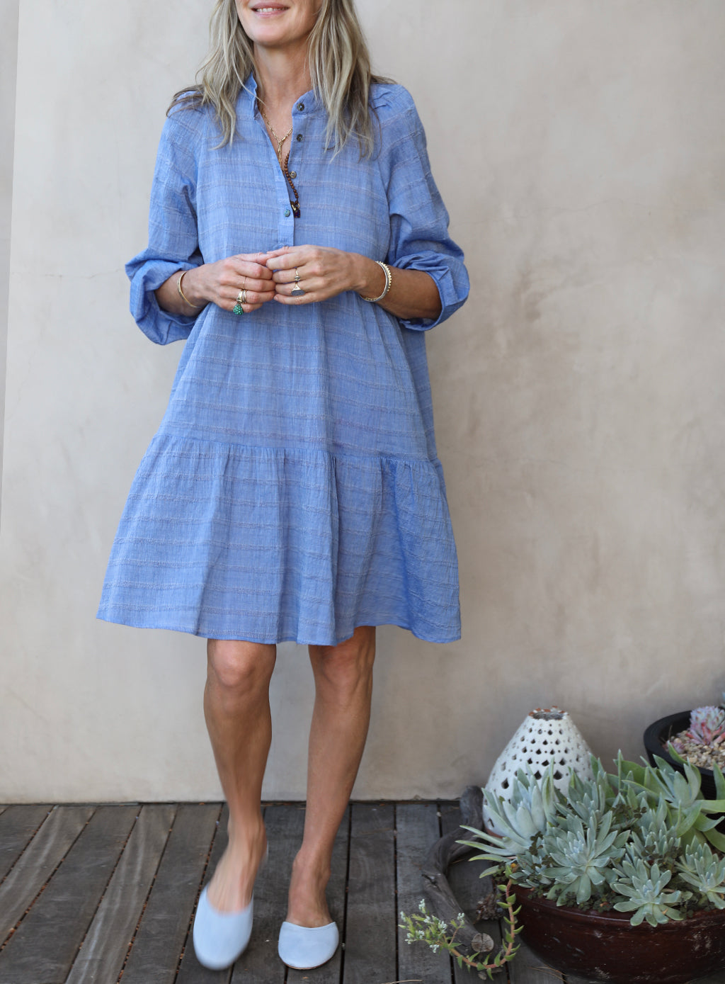 Poppy Dress - Ocean Gauze