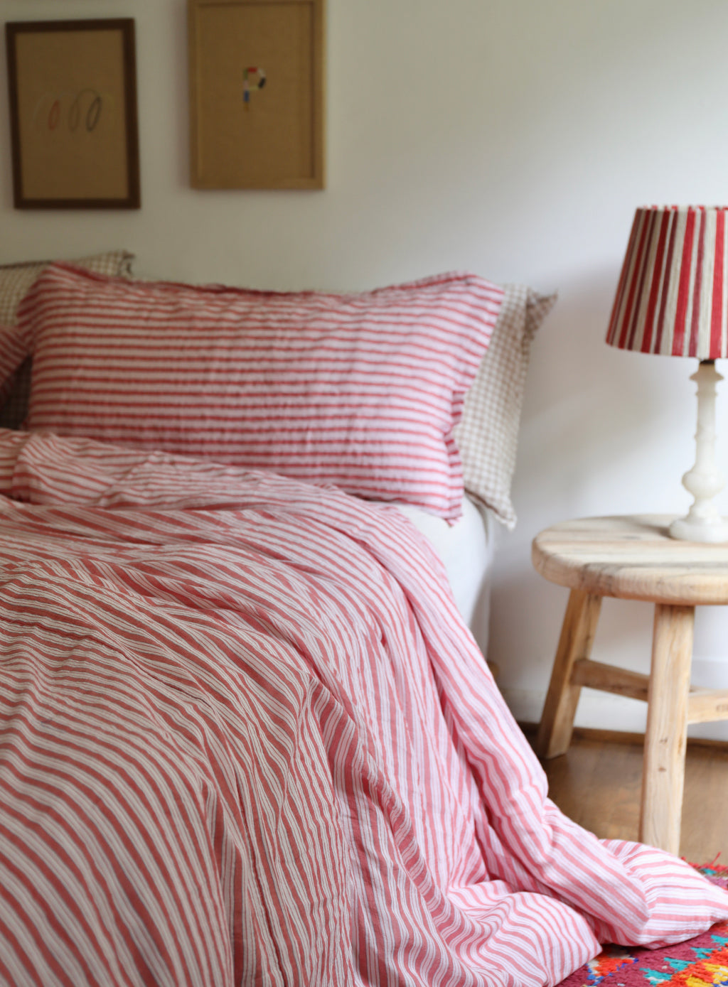 Bedding - Red & White Multi Stripe