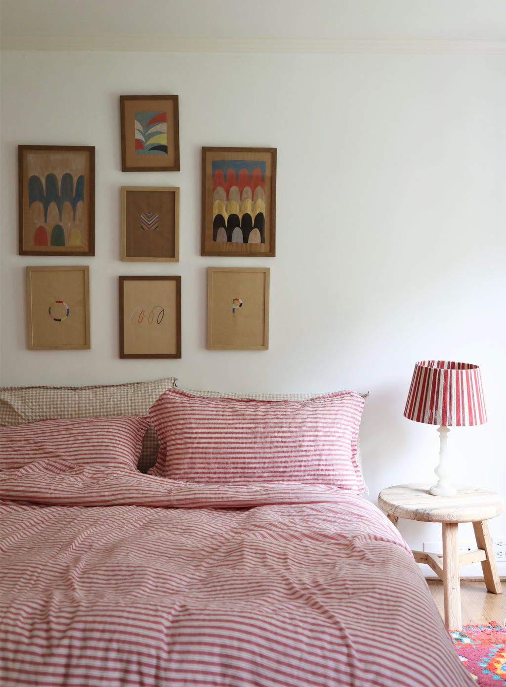 Bedding - Red &amp; White Multi Stripe