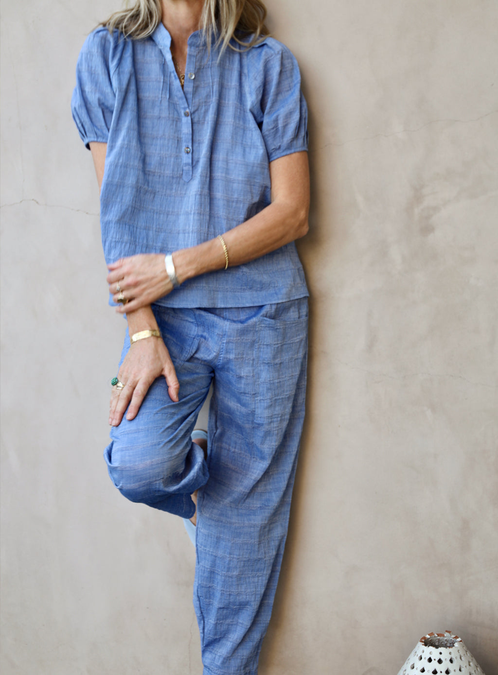 Paz Pant - Ocean Gauze