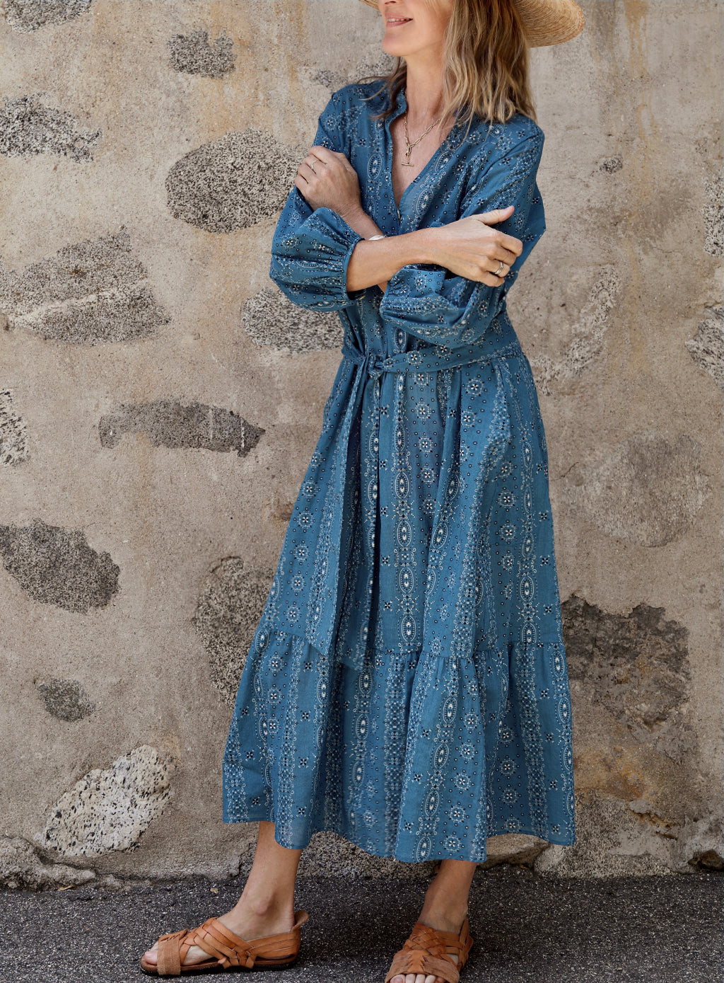 Tropea Dress - Blue Bandana