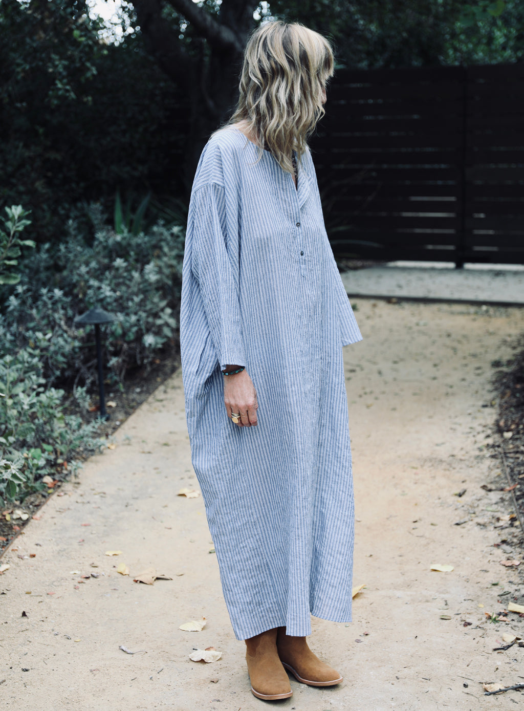 Tunis Caftan - Blue &amp; White Stripe