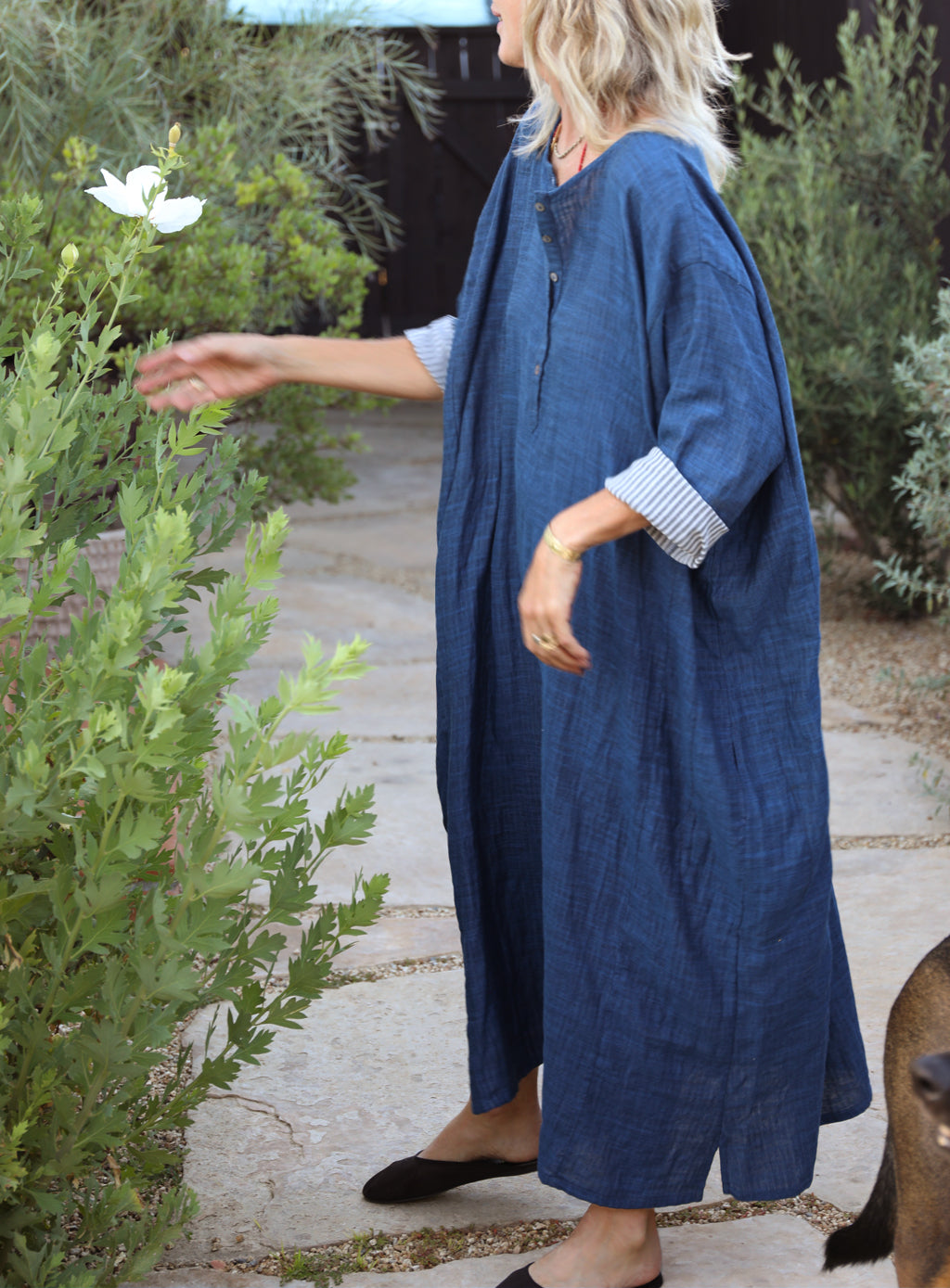 Tunis Caftan - Blue Double Gauze
