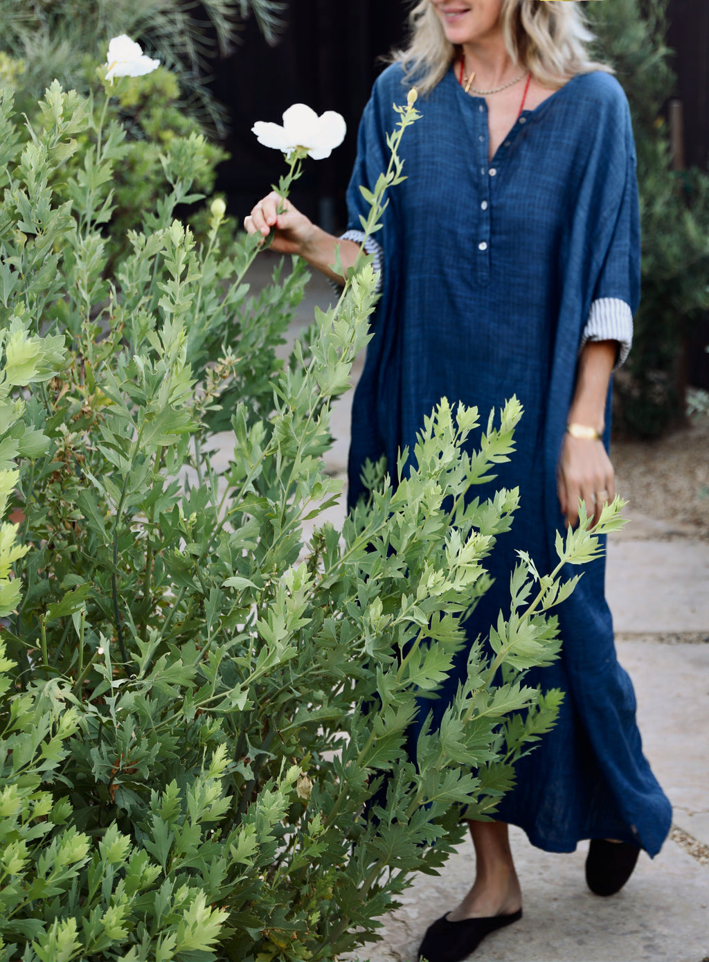 Tunis Caftan - Blue Double Gauze