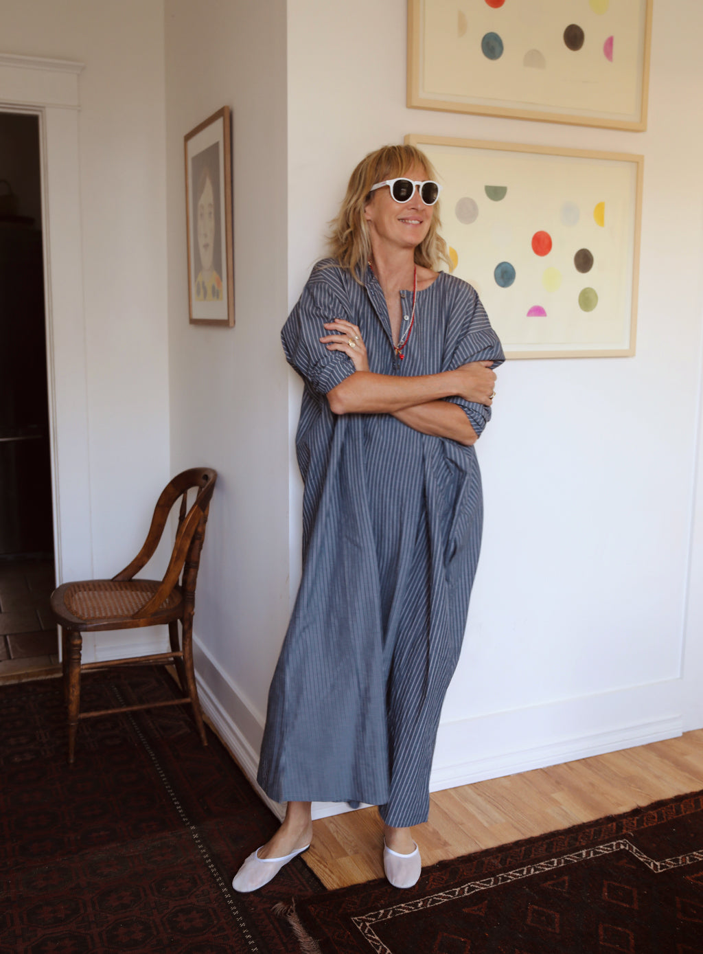 Tunis Caftan - Carbon Stripe