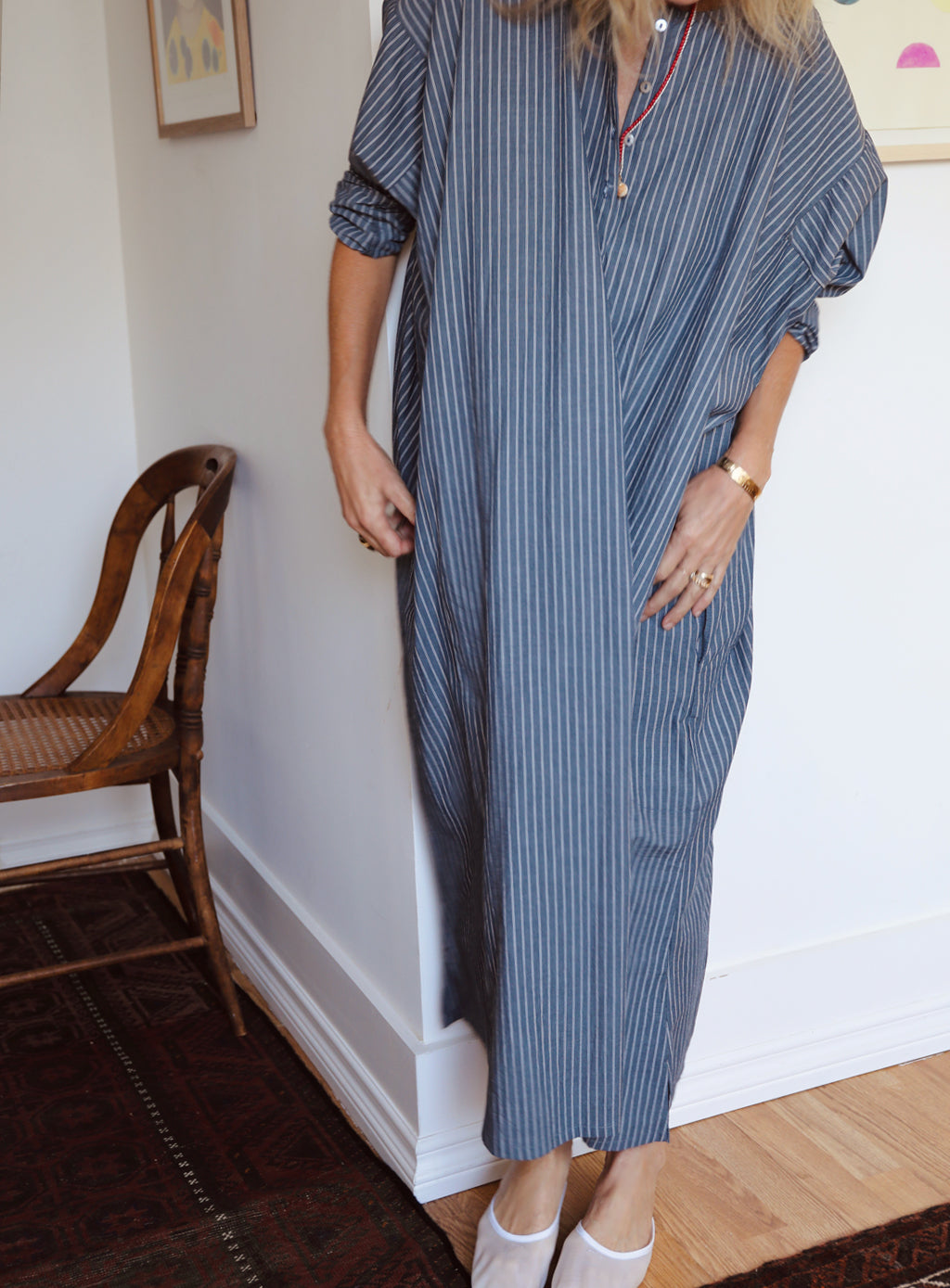 Tunis Caftan - Carbon Stripe