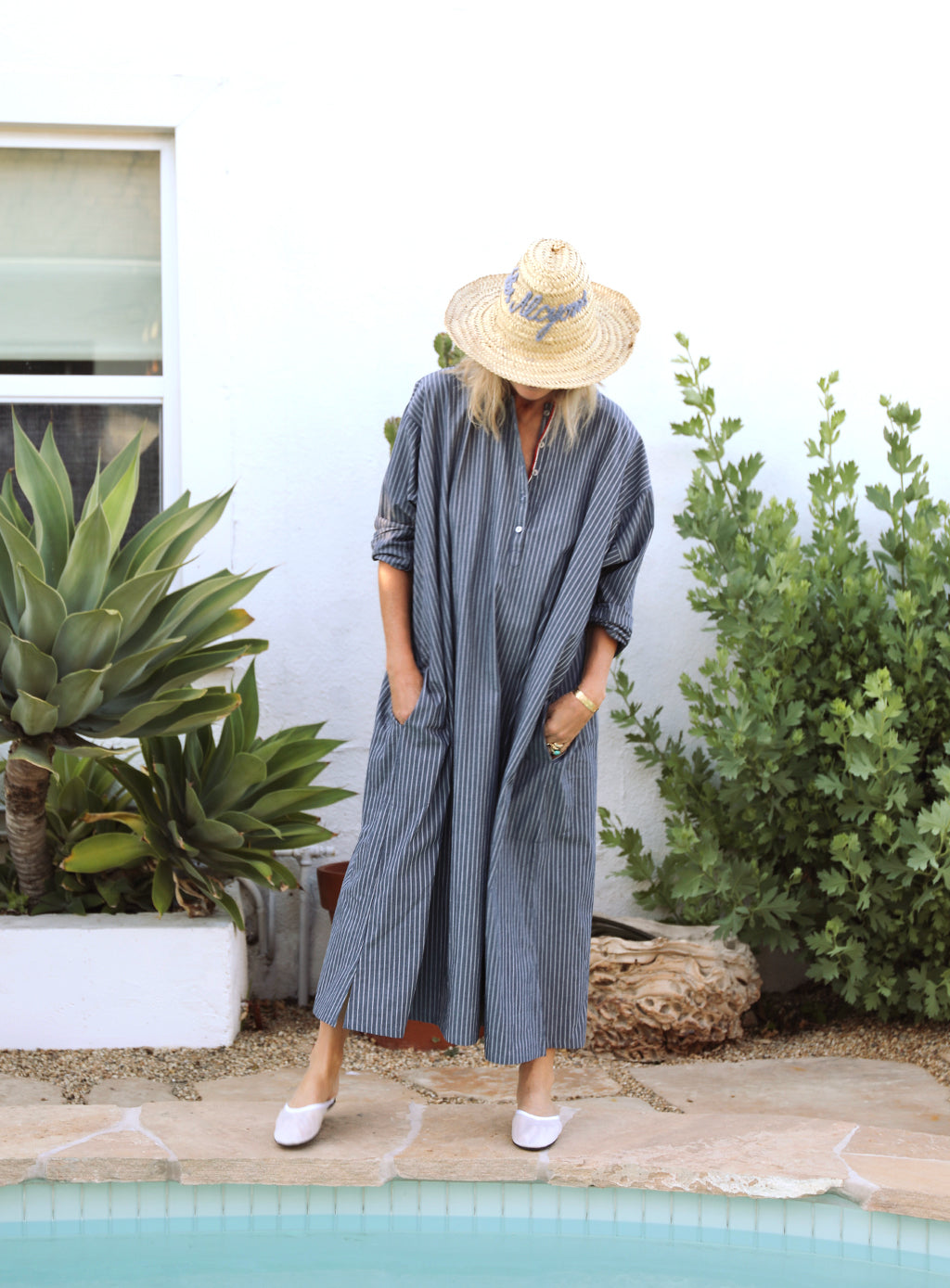 Tunis Caftan - Carbon Stripe