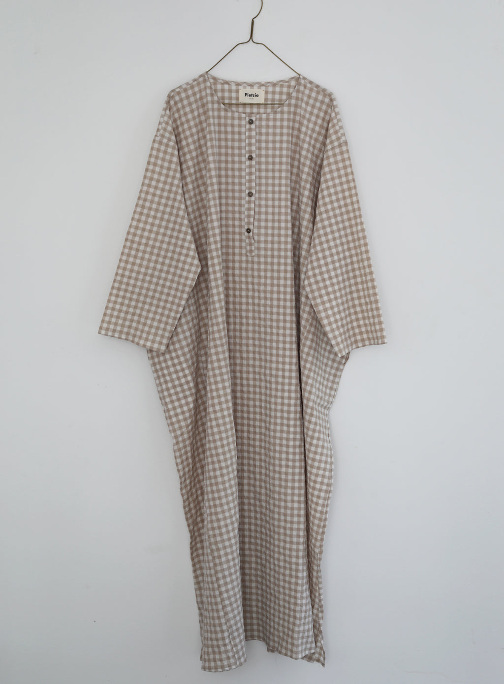 Tunis Caftan - Oat Gingham