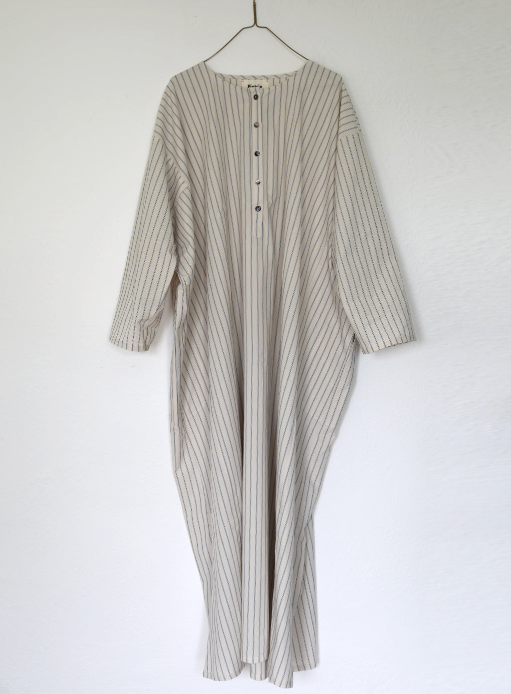 Tunis Caftan - Cream Ticking Stripe