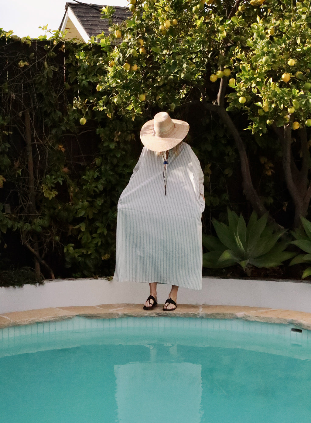 Tunis Caftan - Cream Ticking Stripe